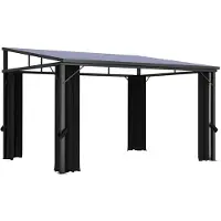 vidaXL Padiglione con tende 405x294x244 cm antracite
