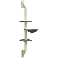 vidaXL Graffiatoio a parete Grigio scuro 142,5 cm