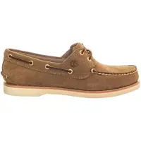 Timberland per uomo. TB0A2NUPEW11 Scarpa da barca realizzata in pregiata pelle scamosciata beige. (43 W), Basso, Camoscio, Stringhe, Casual
