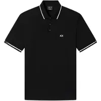 Armani Exchange per uomo. XM002356AF13026UC001 Elegante polo nera (S), Nero, Casual, Cotone, Manica corta