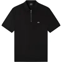Giorgio Armani per uomo. XM002372AF21936UC001 Polo in tessuto nero (M), Casual, Viscosa, Manica corta
