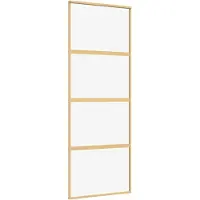 vidaXL Porta scorrevole Golden 76x205 cm ESG vetro chiaro e alluminio