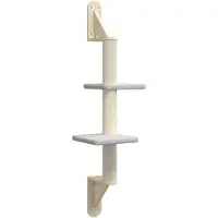 vidaXL Graffiatoio con tiragraffi a parete Grigio chiaro 108 cm