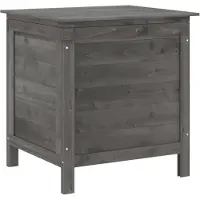 DKD Home Decor Cassapanca da giardino antracite 50x49x56,5 cm in legno massiccio di abete