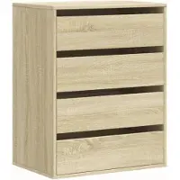 vidaXL Cassettiera rovere Sonoma 60x41x76 cm materiale a base di legno