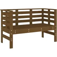 vidaXL Panchina da giardino marrone miele 111,5x53x71 cm in legno di pino massiccio