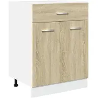 vidaXL Cassettiera Lyon Sonoma rovere 60x46x81,5 cm Materiale a base di legno