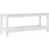 vidaXL Panchina da giardino bianca 108x35x45 cm in legno di pino massiccio