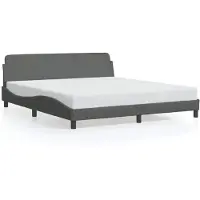 vidaXL Struttura letto "Dover" grigio scuro 180x200 cm in tessuto