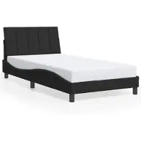 vidaXL Giroletto con testiera in velluto nero 100x200 cm