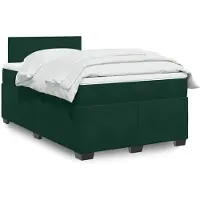 vidaXL Letto a molle con materasso verde scuro 120x200 cm in velluto