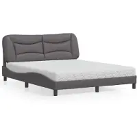 vidaXL Letto con materasso "Hvar" Grigio 160x200 cm Pelle finta