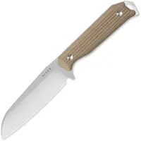 Kizer Cutlery Begleiter Fix 1045MS2, Satin AEB-L, Tan G10 coltello fisso, Azo design