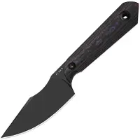 Kizer Cutlery Coltello Mini Harpoon S45VN, Fat Carbon, Black DLC