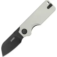 Kubey Coltello pieghevole Boxer Linerlock Black Blade, white
