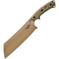 Tops knives Lil Chete LLCH-01, Coyote Tan 1095, Green Canvas Micarta, coltello fisso, design di Leo Espinoza