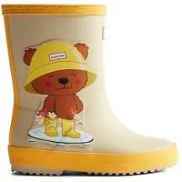 Hunter Kid's First Bear Print Boot Stivali di gomma Bambini (31,5, beige)