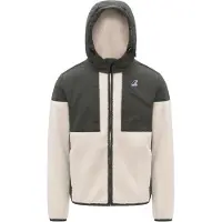 K-way - Giacca da uomo in materiale - Samson 4.0 Orsetto Green Blackish Ecru per Uomo in Pelle - Taglia M - Verde