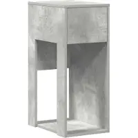vidaXL Armadio per computer con cassetto grigio cemento 30x44x74 cm