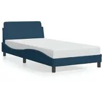 vidaXL Struttura letto con testiera "Dover" blu 100x200 cm in velluto