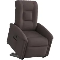 vidaXL Poltrona relax con supporto in piedi in tessuto marrone scuro