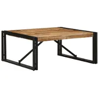 vidaXL Tavolino 80x80x35 cm Legno massiccio grezzo di mango