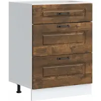 vidaXL Base da cucina Kalmar in legno rovere fumé