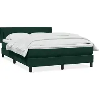 vidaXL Letto a molle con materasso verde scuro 160x220 cm in velluto