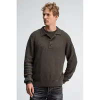 Butcher of Blue Galway Polo Ls Mocha Brown Taglia: XL | Maglioni a maglia Outlet | Uomo | Marrone