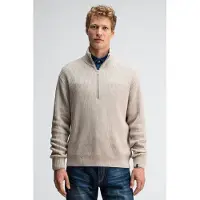 Butcher of Blue Galway Half Zip Lt. Sand Taglia: S | Maglioni a maglia Outlet | Uomo | Marrone