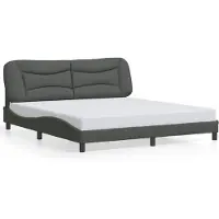 vidaXL Giroletto con testiera in tessuto grigio scuro 180x200 cm