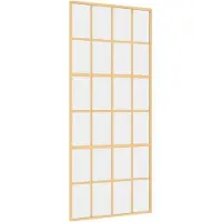 vidaXL Porta scorrevole Golden 90x205 cm ESG vetro chiaro e alluminio