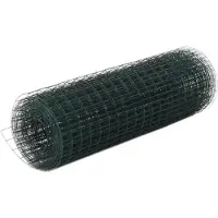 vidaXL Recinzione in filo d'acciaio con rivestimento in PVC 10x0,5 m Verde