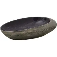 vidaXL Lavabo da appoggio viola e grigio, ovale, 59x40x14 cm, Vetroceramica