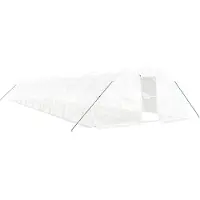 vidaXL Serra con telaio in acciaio bianco 100 m² 20x5x2,3 m