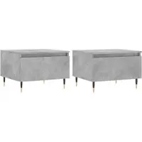 vidaXL Tavolini da salotto, 2 pezzi, grigio cemento, 50x46x35 cm, materiale a base di legno