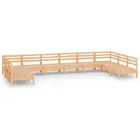 vidaXL Set da salotto da giardino da 10 pezzi in legno di pino massiccio