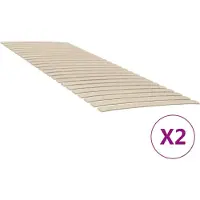 vidaXL Rete a doghe di ricambio con 48 doghe, 2 pezzi, 70x200 cm