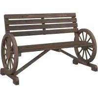 vidaXL Panchina da giardino 2 posti in legno massiccio di abete