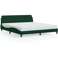 vidaXL Struttura letto "Dover" verde scuro 180x200 cm in velluto