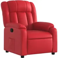 vidaXL Recliner in Pelle finta rossa