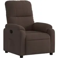 vidaXL Poltrona relax in tessuto microfibra marrone