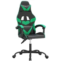 vidaXL Sedia da gioco in ecopelle nera e verde