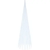vidaXL Albero di Natale a LED per pennone bianco freddo 1134 LED 800 cm