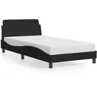 vidaXL Struttura letto "Dover" nero 100x200 cm velluto