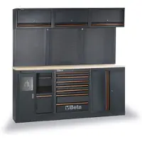Beta arredamento per officina, piano di lavoro in multistrato, 157 pezzi, C45PRO 2.0 AW/157UT