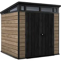 Keter Pent Signature Casetta da giardino orizzontale 7x7, 216 x 226 x 216 cm, frassino 259815