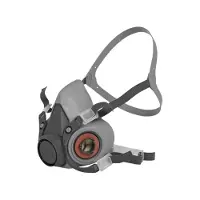 3M semimaschera 6200, riutilizzabile, misura media, per lavori di verniciatura a spruzzo e levigatura, con chiusura a baionetta, confortevole