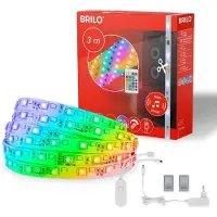 Briloner - Striscia LED RGBIC 3 m, striscia LED RGB Magic, controllo musicale, sensore musicale, telecomando, striscia LED, barra LED, strisce LED RGBIC