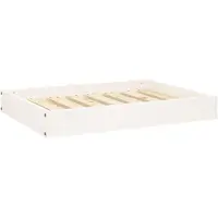 vidaXL Letto per cani bianco 71,5x54x9 cm in legno di pino massiccio